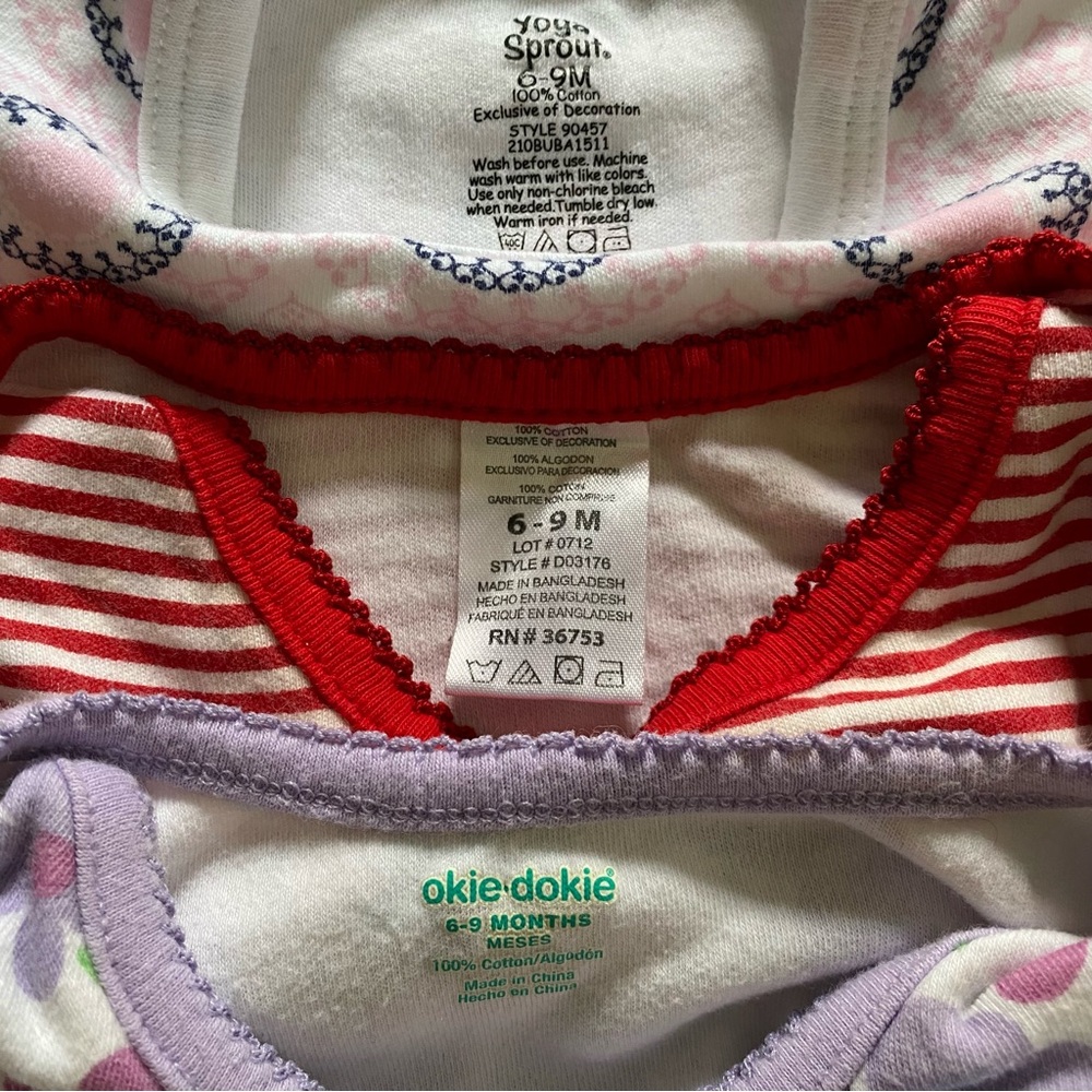 Bundle of 8 Baby Girls Clothes Size 6-9 Months - Picture 7 of 8